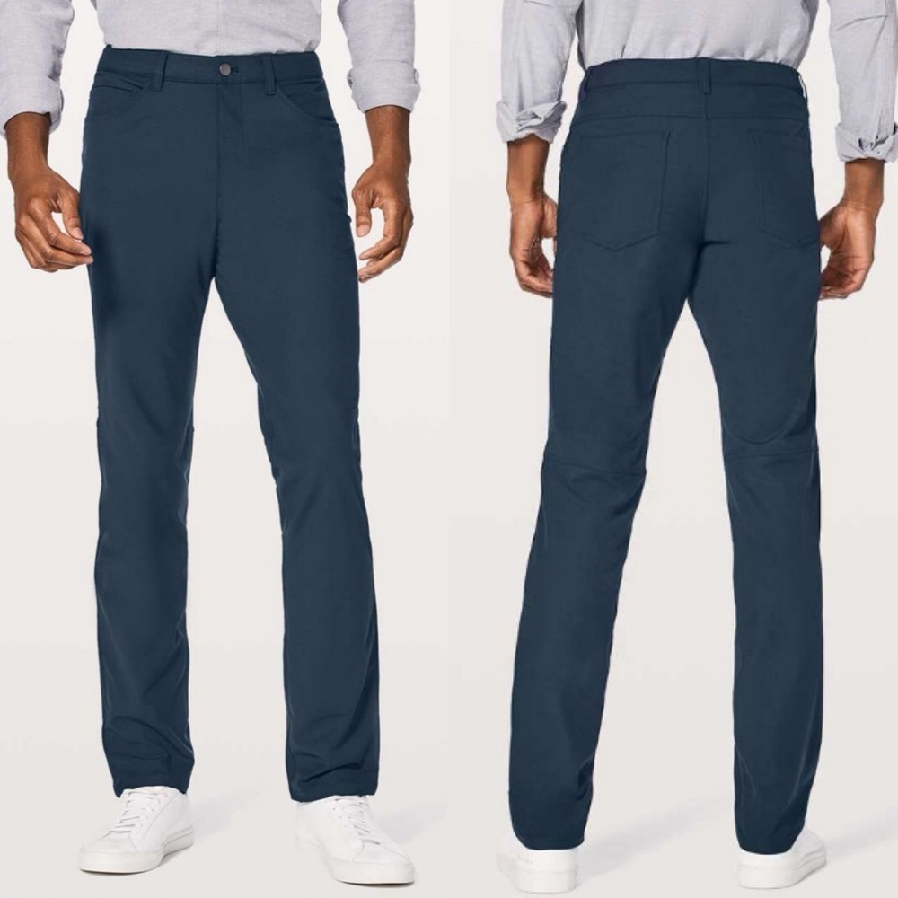 Lululemon ABC Pant Classic Men's Navy trouser travel stretch Pants 34